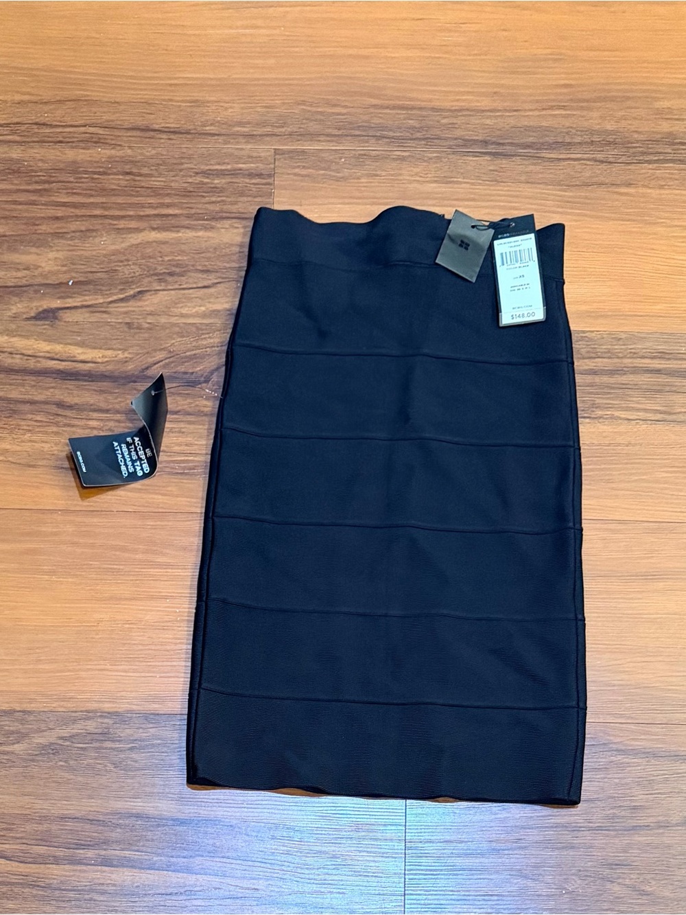 BCBGMaxAzria Black‎ Bandage-Panel Pencil Skirt